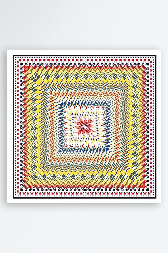 创意矢量丝巾图案背景-众图网