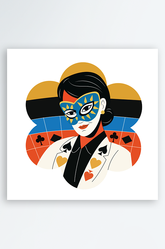 创意矢量扑克牌元素设计-众图网