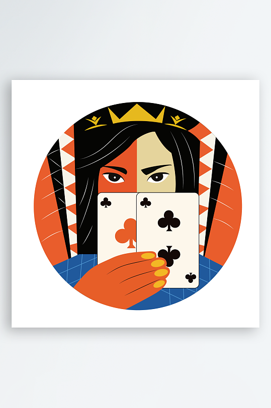 创意矢量扑克牌元素设计-众图网