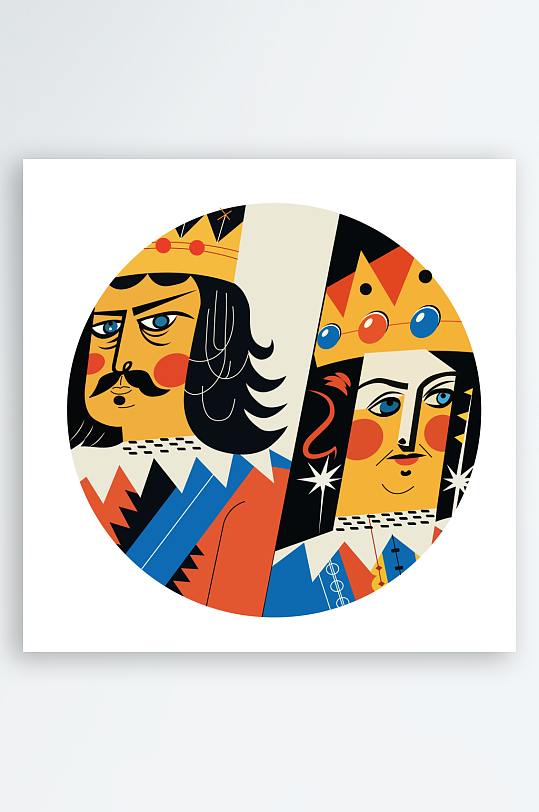 创意矢量扑克牌元素设计-众图网