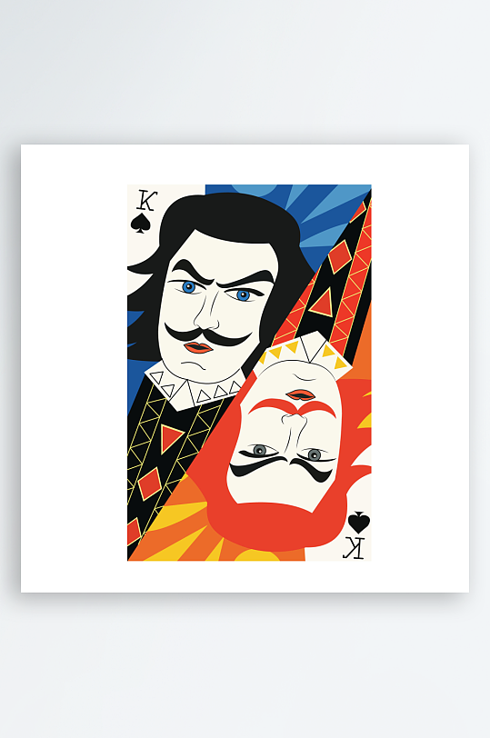 创意矢量扑克牌元素设计-众图网