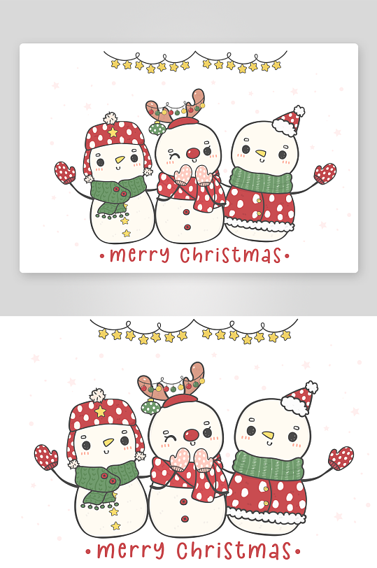 创意矢量圣诞节印花元素-众图网