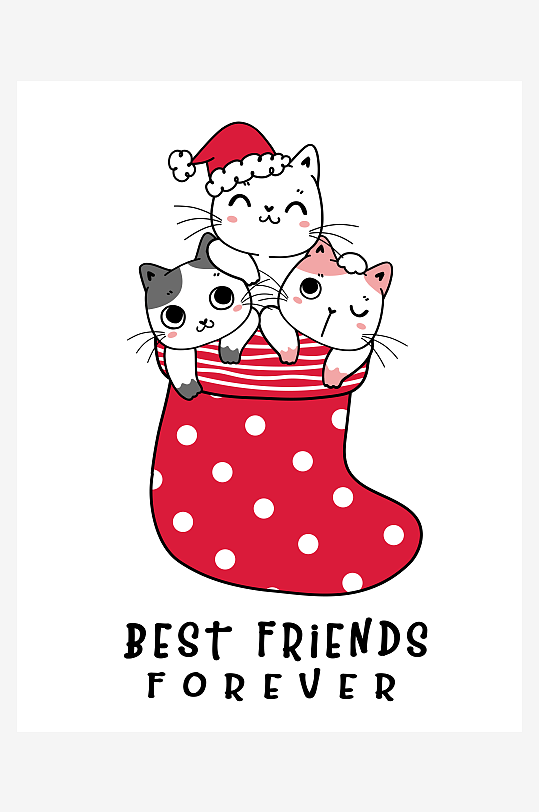 创意矢量圣诞节印花元素-众图网