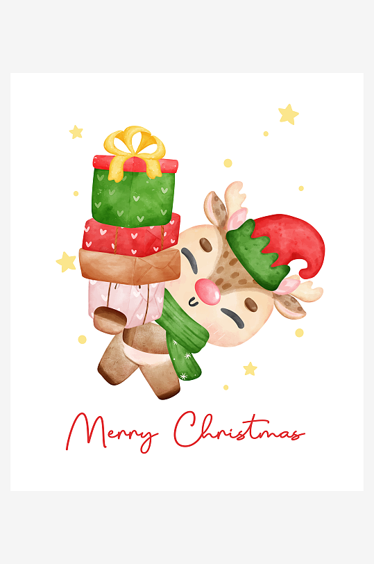 创意矢量圣诞节印花元素-众图网