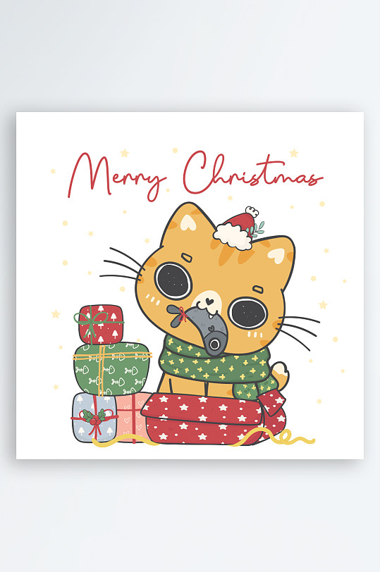 创意矢量圣诞节印花元素-众图网