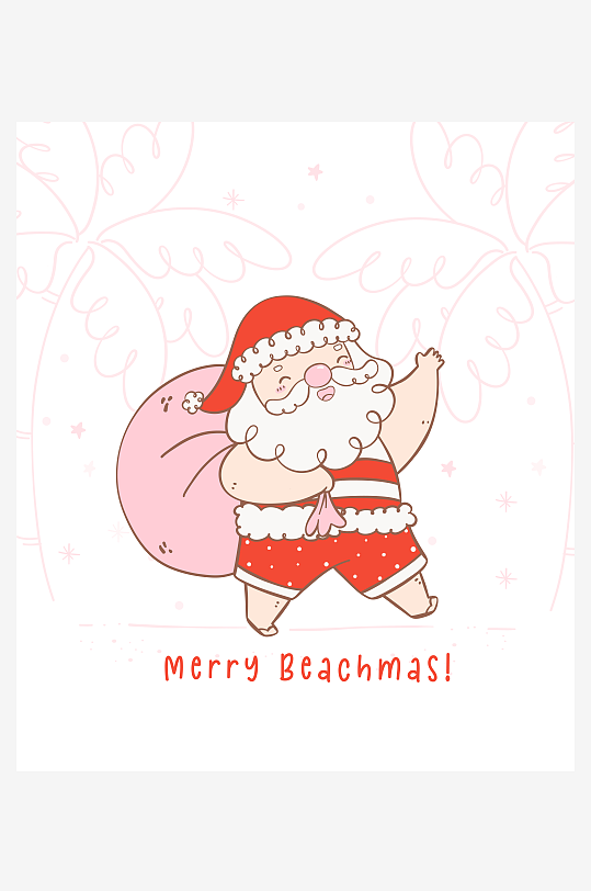 创意矢量圣诞节印花元素-众图网