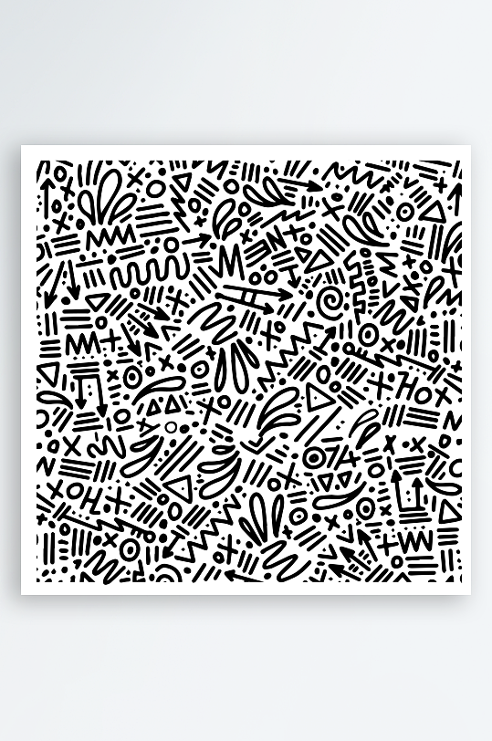 创意矢量线条涂鸦背景-众图网