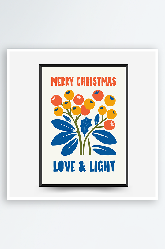 创意矢量圣诞装饰画设计-众图网