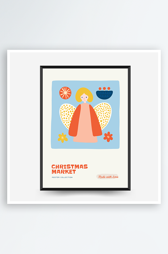 创意矢量圣诞装饰画设计-众图网