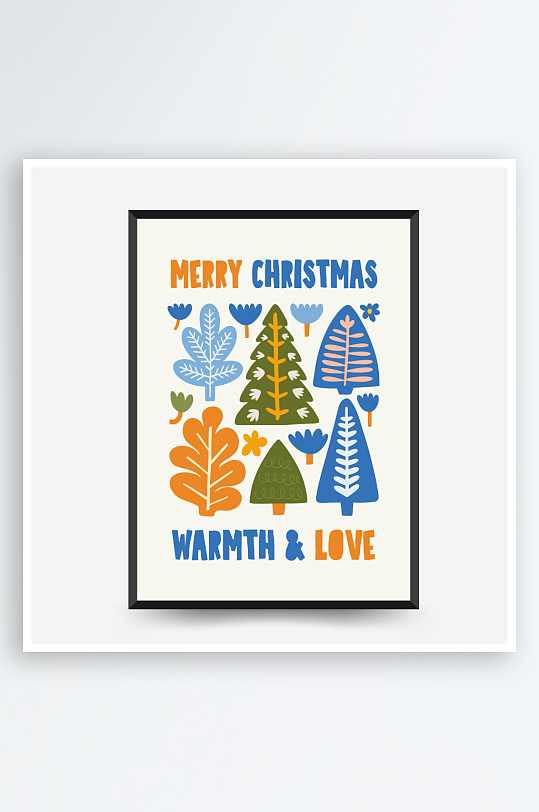 创意矢量圣诞装饰画设计-众图网