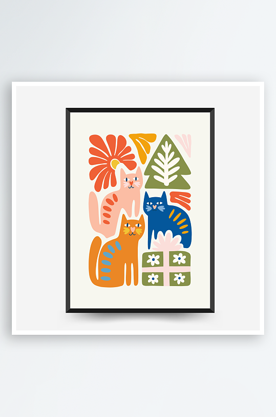 创意矢量圣诞装饰画设计-众图网