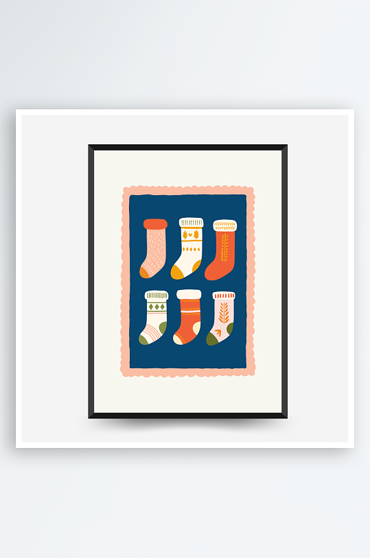 创意矢量圣诞装饰画设计-众图网