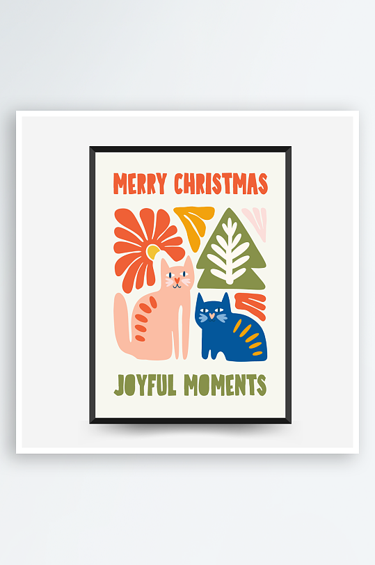 创意矢量圣诞装饰画设计-众图网