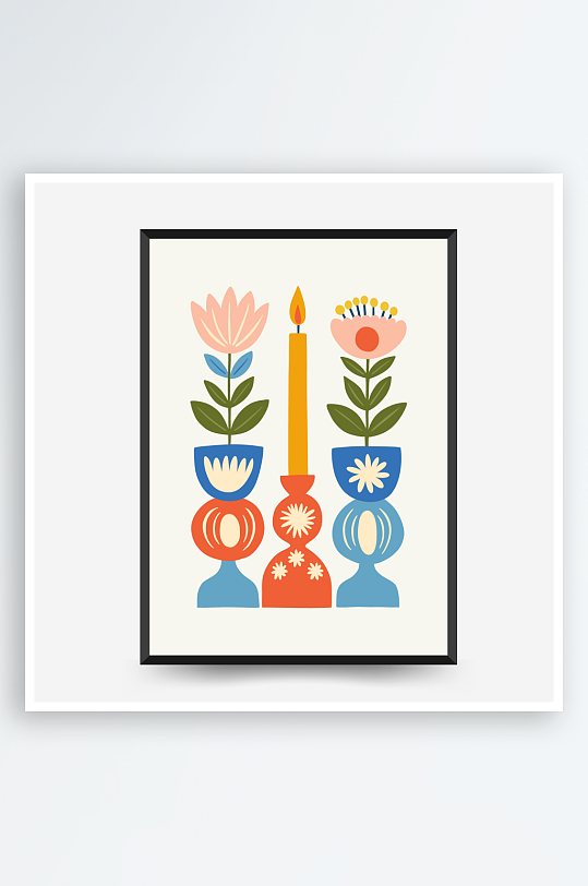 创意矢量圣诞装饰画设计-众图网