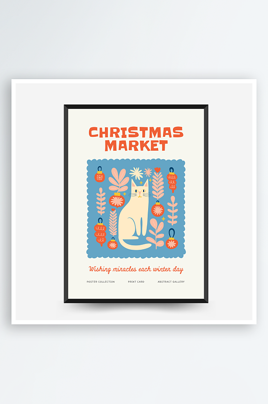 创意矢量圣诞装饰画设计-众图网