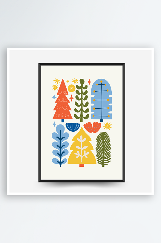 创意矢量圣诞装饰画设计-众图网