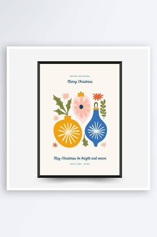 创意矢量圣诞装饰画设计-众图网