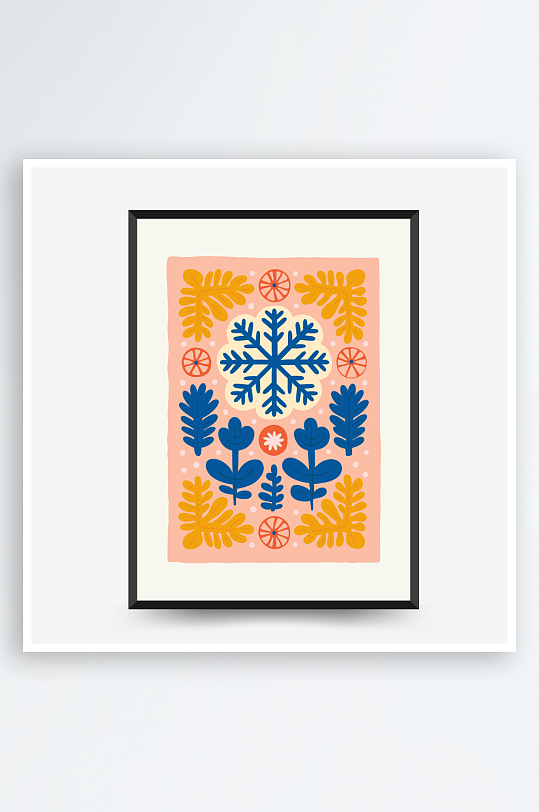 创意矢量圣诞装饰画设计-众图网