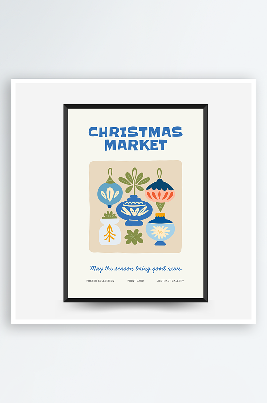 创意矢量圣诞装饰画设计-众图网