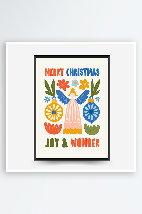 创意矢量圣诞装饰画设计-众图网