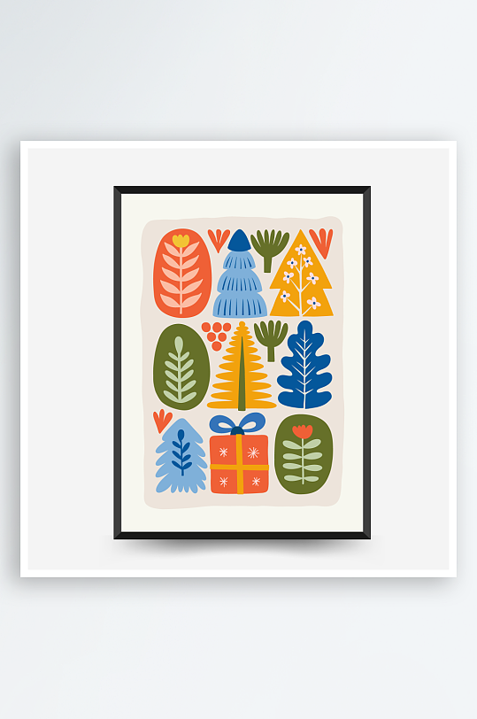 创意矢量圣诞装饰画设计-众图网