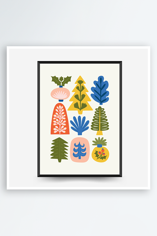 创意矢量圣诞装饰画设计-众图网