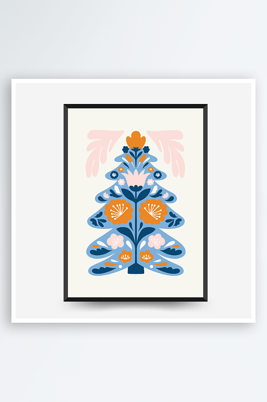 创意矢量圣诞装饰画设计-众图网