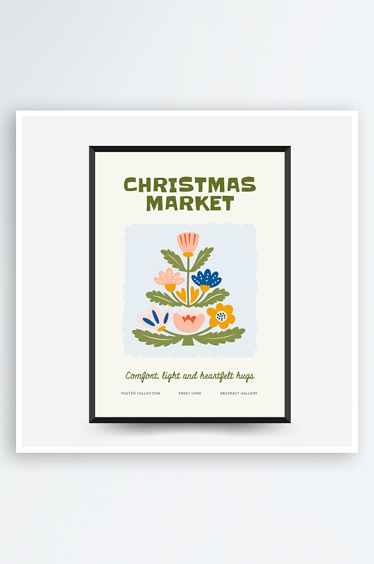 创意矢量圣诞装饰画设计-众图网