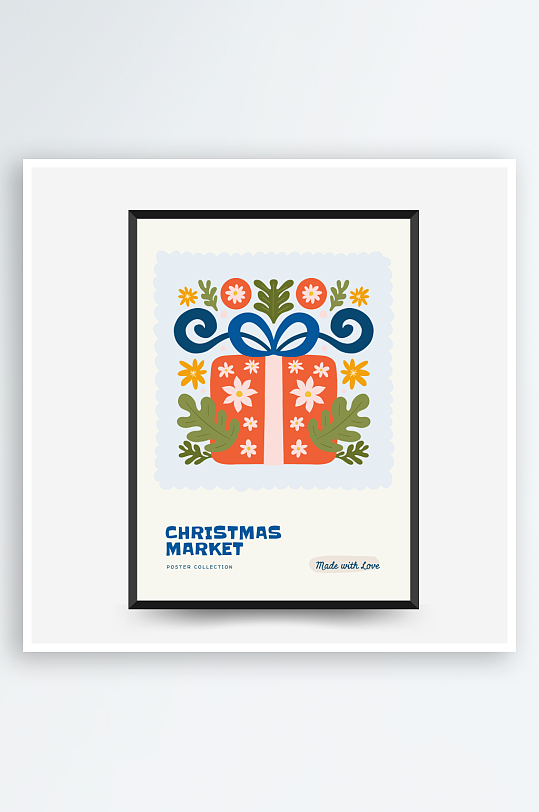 创意矢量圣诞装饰画设计-众图网