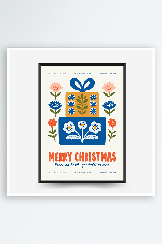 创意矢量圣诞装饰画设计-众图网