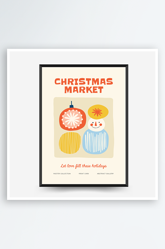 创意矢量圣诞装饰画设计-众图网