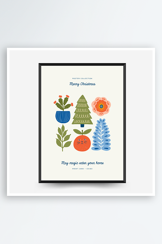 创意矢量圣诞装饰画设计-众图网