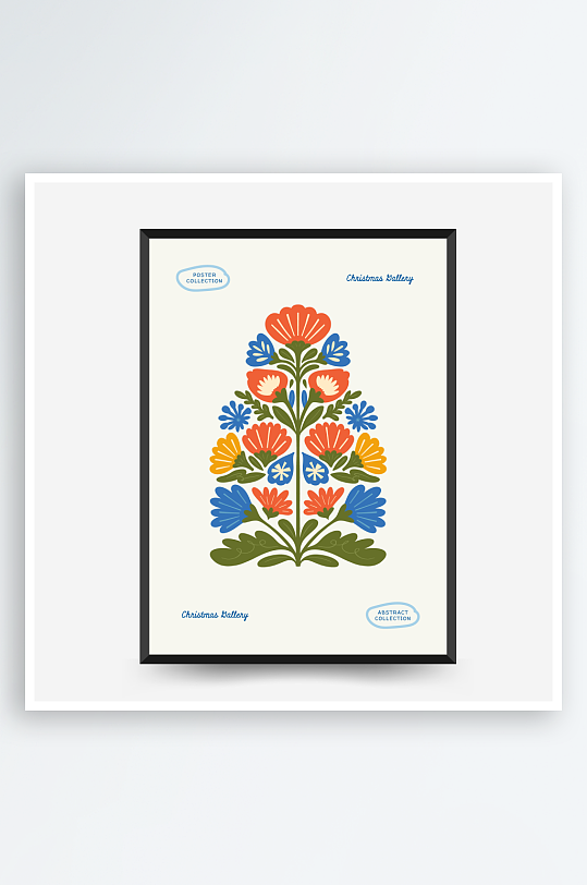 创意矢量圣诞装饰画设计-众图网