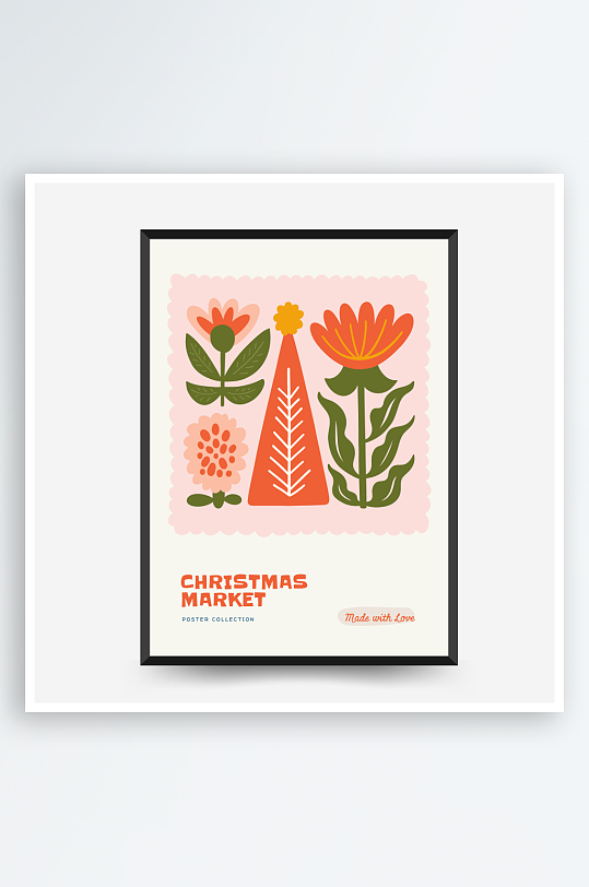 创意矢量圣诞装饰画设计-众图网