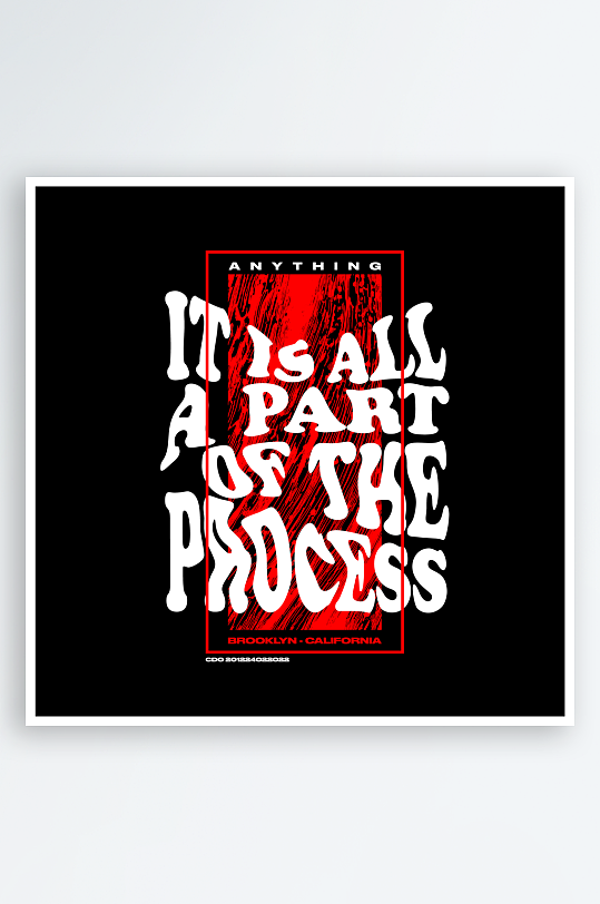 创意大气潮流黑暗印花元素-众图网