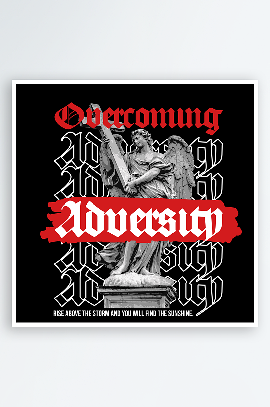 创意大气潮流黑暗印花元素-众图网