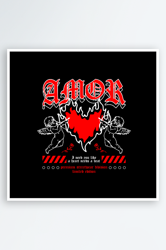 创意大气潮流黑暗印花元素-众图网