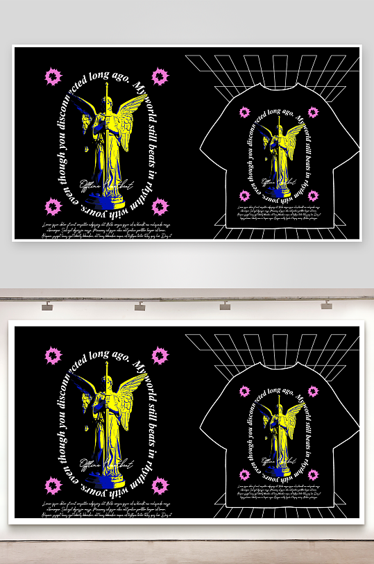 创意大气潮流黑暗印花元素-众图网