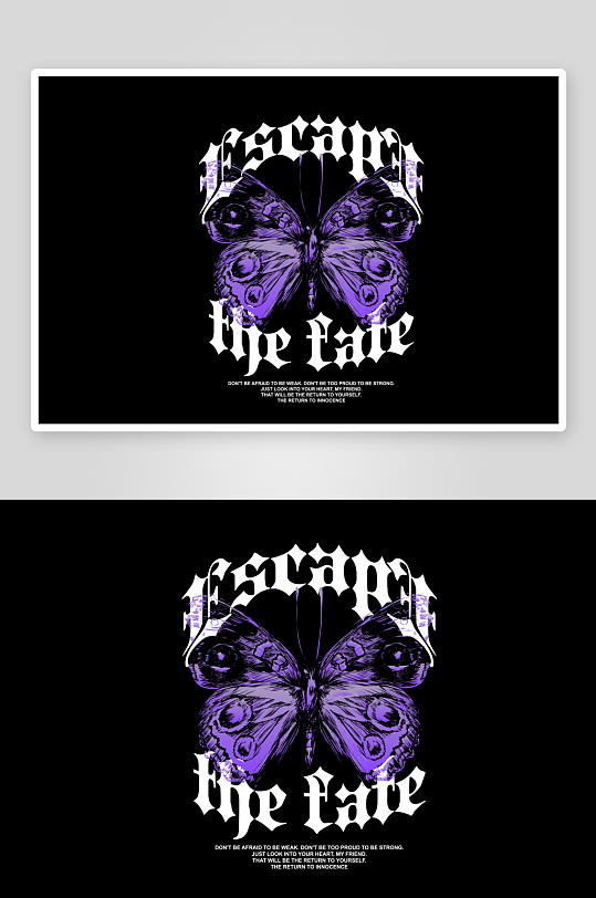 创意大气潮流黑暗印花元素-众图网