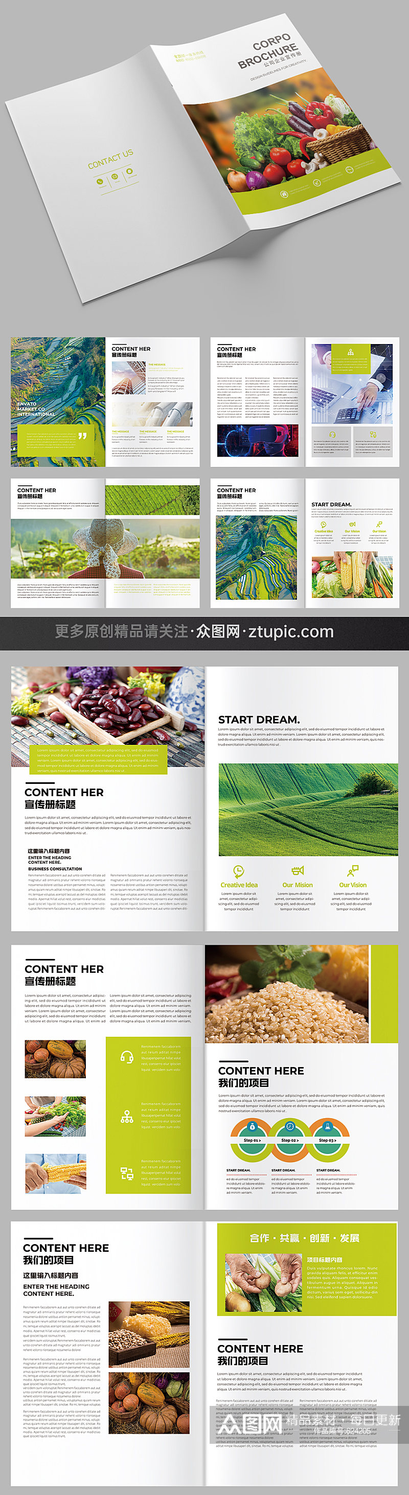 农业画册排版水稻蔬菜农产品有机农业画册农产品画册素材