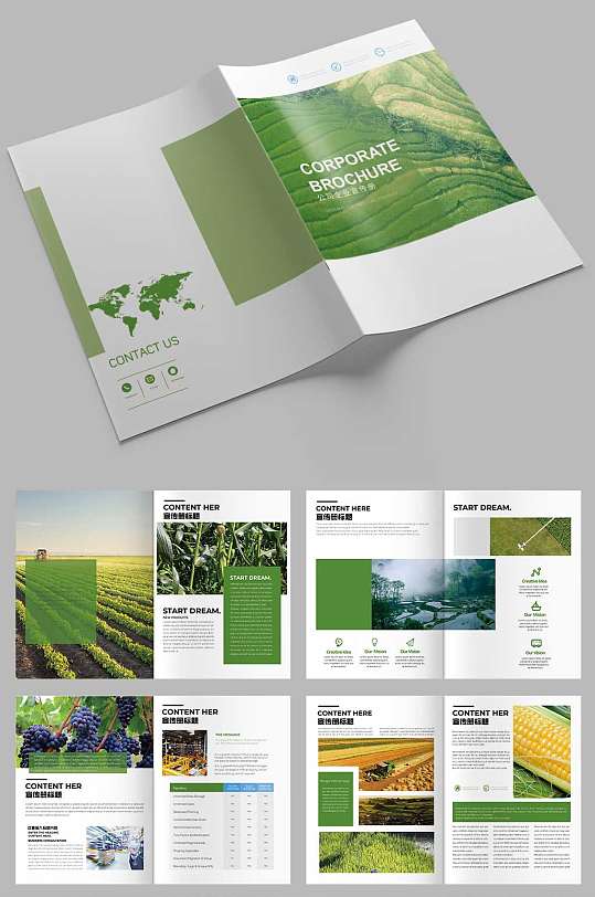 农业画册排版水稻稻香农产品有机农业画册