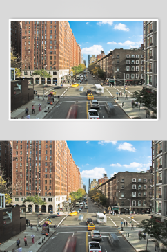 纽约市十字路口图片