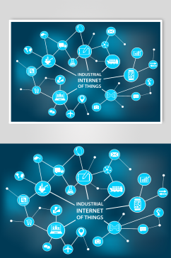 工业物联网矢量图标