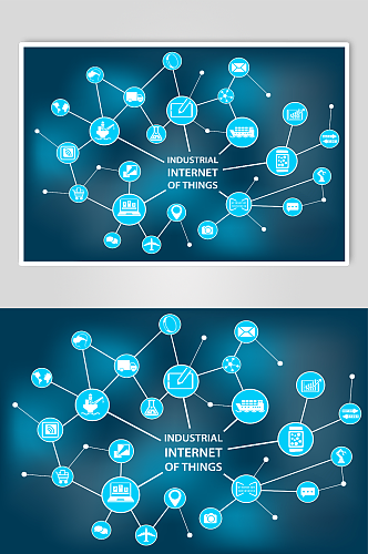 工业物联网矢量图标
