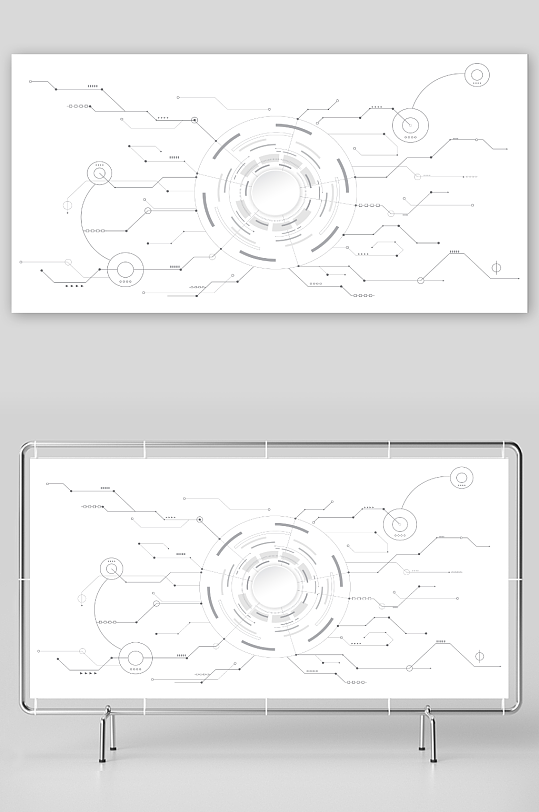 科技圆形装饰背景图