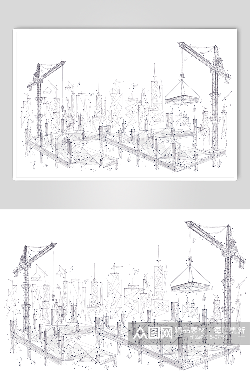 抽象科技建筑工地图素材