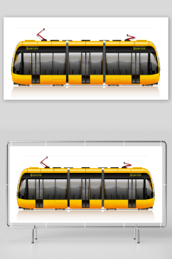 有轨电车插画图片