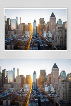 纽约摩天大楼高清摄影图