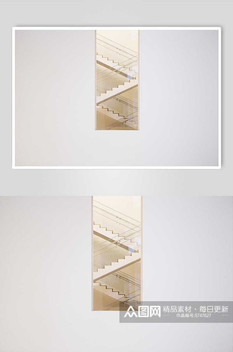 纽约现代艺术博物馆的楼梯间素材