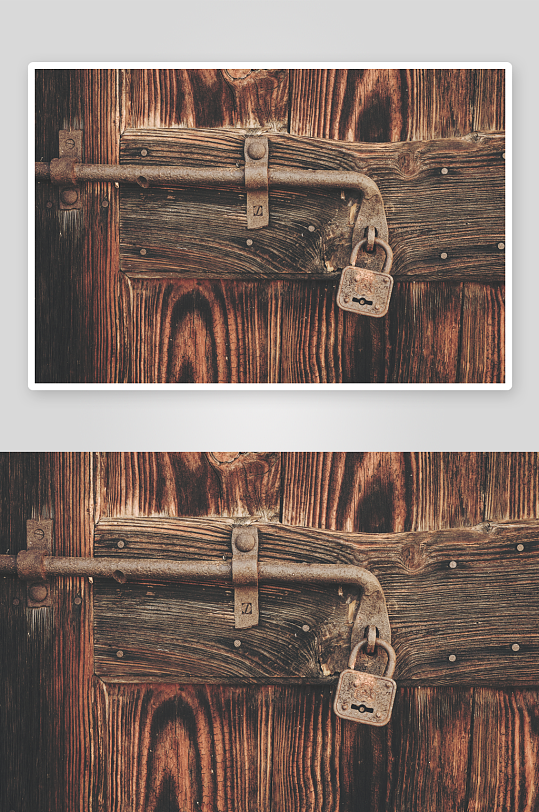 生锈的旧木门高清摄影图